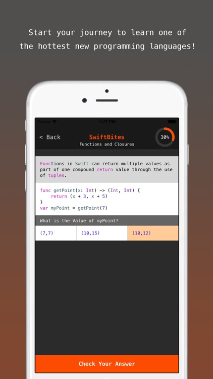 SwiftBites - Learn How to Code in Swift with Interactive Mini Lessons