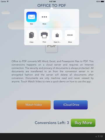 Office To PDF iPad screenshot 3 - Business app