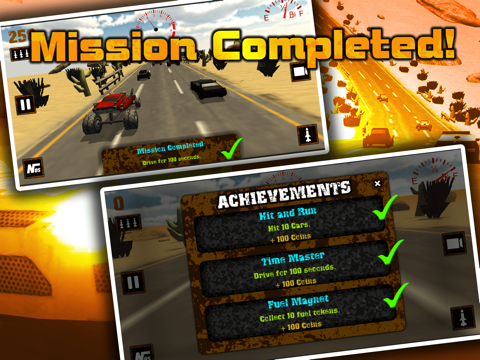 Mega Smash Real Combat Fast Car Road Racing 3D Simulator Game iPad screenshot