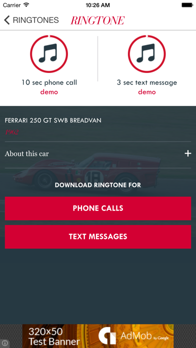 Screenshot #2 pour Redline Ringtones