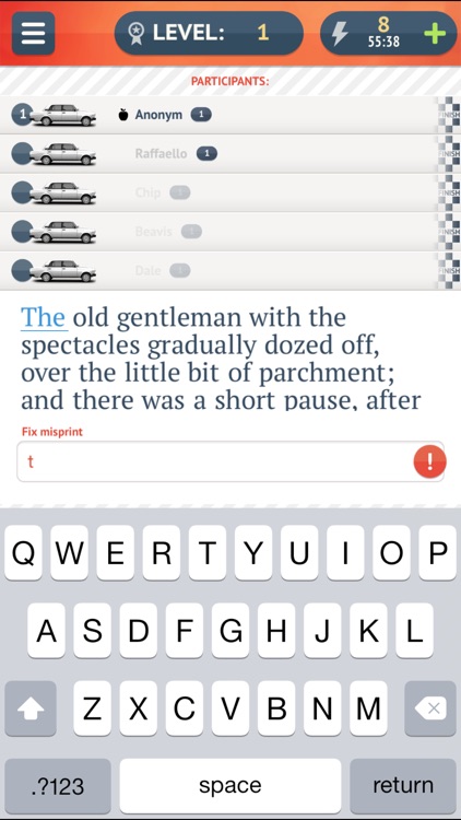 Keyboard Racing