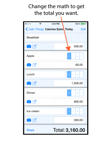 Calc Thingy - Calculate your lists iPad screenshot 5 - Productivity app
