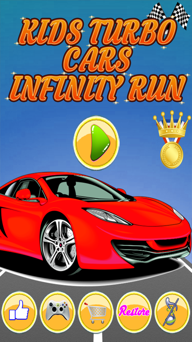 Kids turbo Cars Infinity run, city car driving simulator 2015 iPhone screenshot