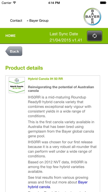 Bayer CropScience Australia Product Manual