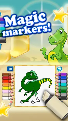 Game screenshot Coloring books for toddlers HD - Colorize jurassic dinosaurs and stone age animals hack