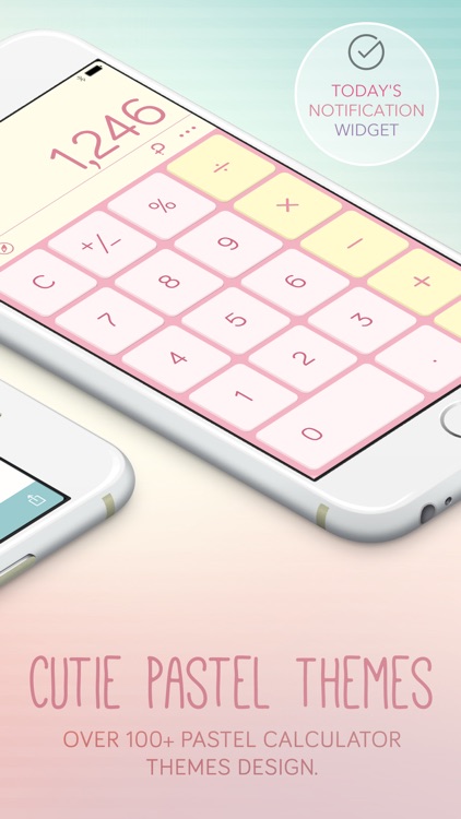 Pastel Calculator FREE - Cute Calculator Themes Design with Double Calculator Note Browser and Widget