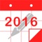 PolyCalendar 2016 - Schedule and Handwriting -