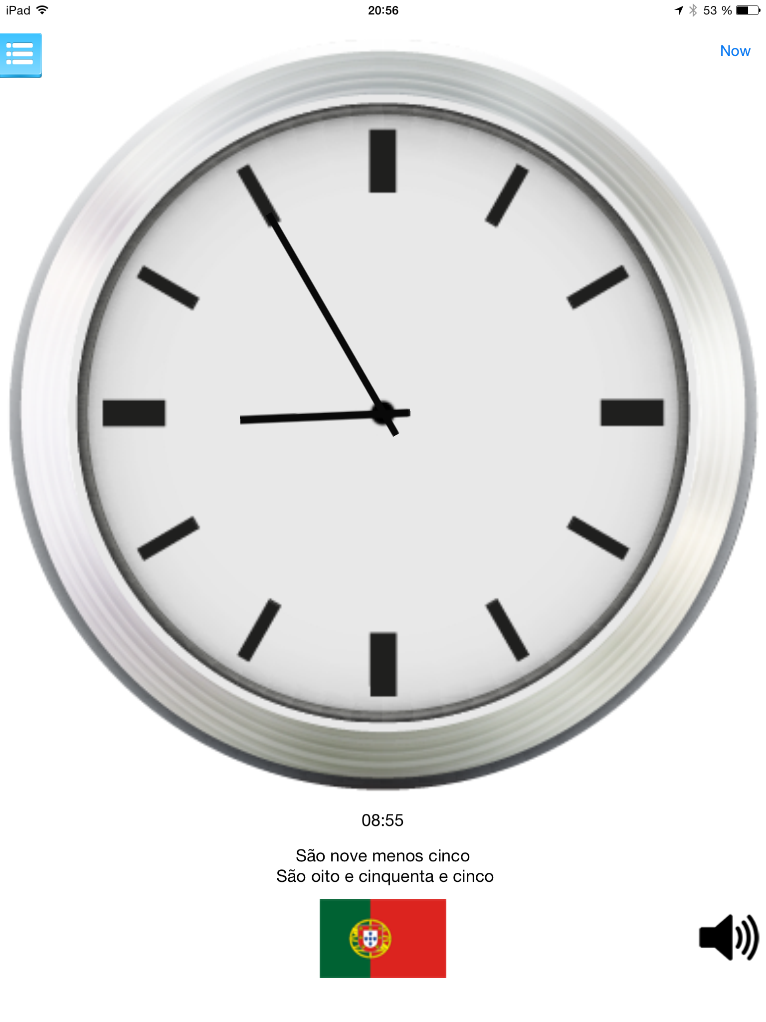 Multilingual speaking clock - free version