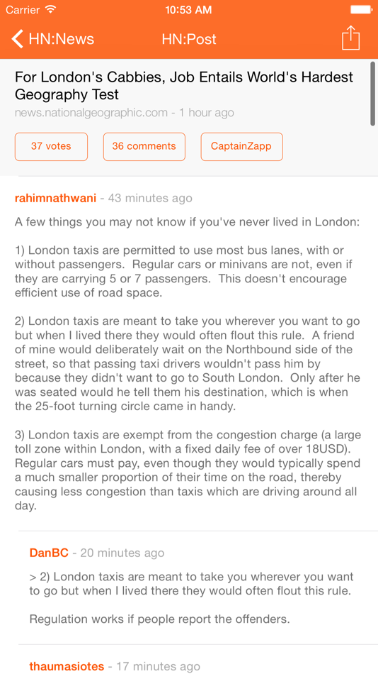 #2. HN Reader - Hacker News Reader (iOS) 由: Thomas Ricouard