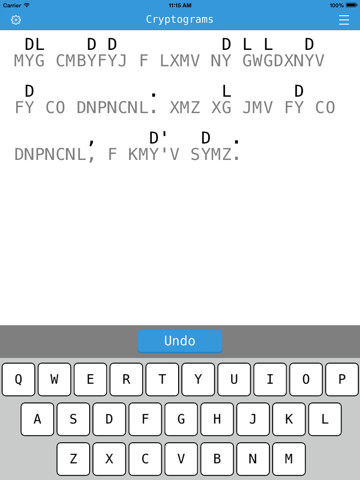 Screenshot #4 pour Cryptograms - Word Puzzles for Brain Training
