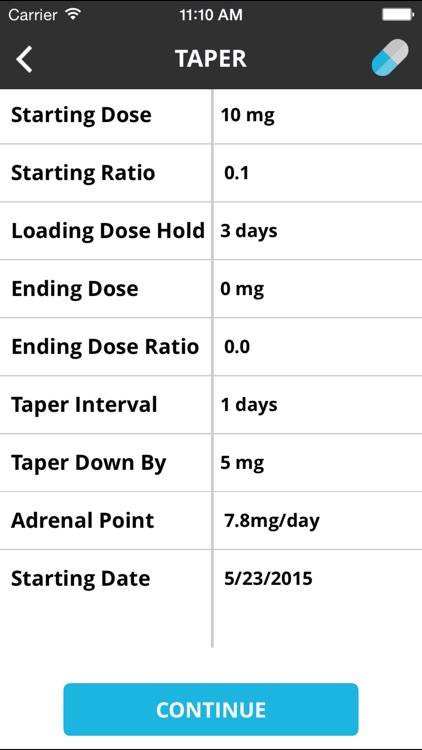 Steroid Taper Calculator TM screenshot-3