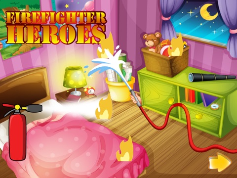 Firefighter Heroes - Action simulator game & fire rescue adventure iPad screenshot