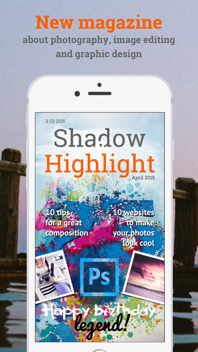Shadow & Highlight 有关的Photoshop，摄影，照片编辑和图形设计的一个新杂志 screenshot