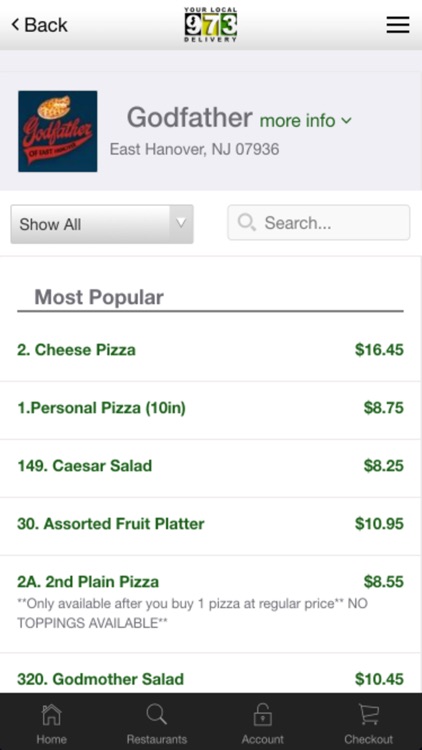 973 Delivery Restaurant Delivery Service