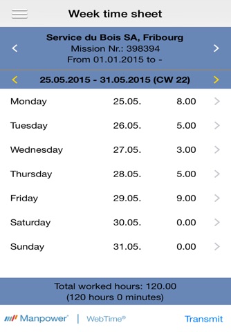 Manpower WebTime screenshot 3