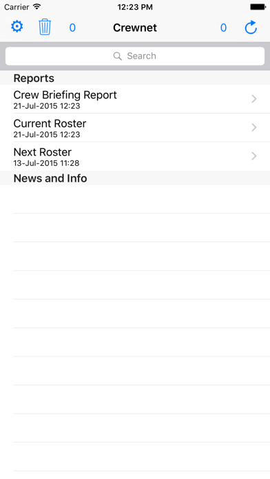 Screenshot 1 of Crew Briefing App