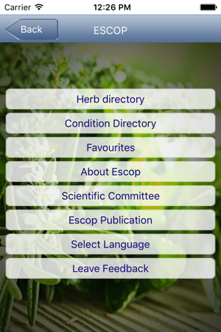 ESCOP Herb Reference screenshot 2