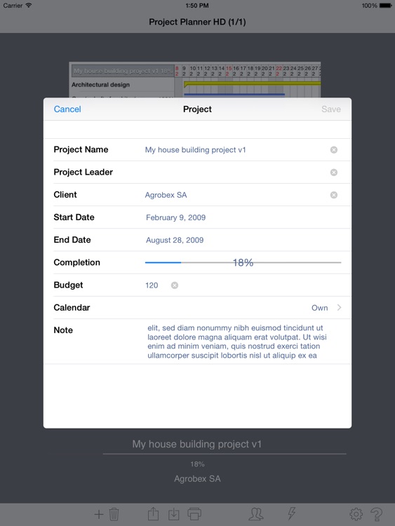 Project Planner HD -Task & Res Mgmt on Gantt chart screenshot-4