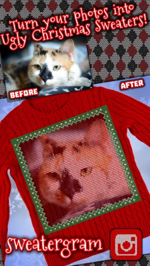 Sweatergram - Ugly Christmas Sweater Camera(圖2)-速報App