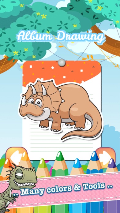 dinosaur coloring book online games for grade one iPhone screenshot