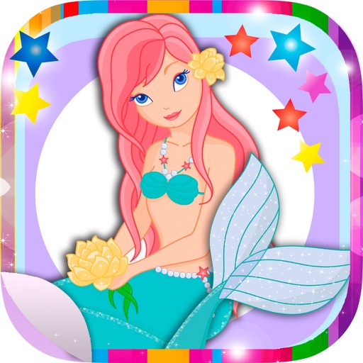 Mermaid stickers and adhesives for photos iOS App