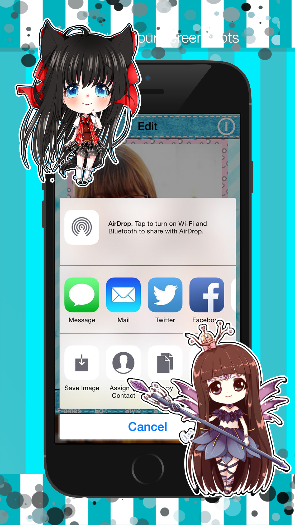Cute Cartoon Sticker Photo Frame 2 screenshot 3