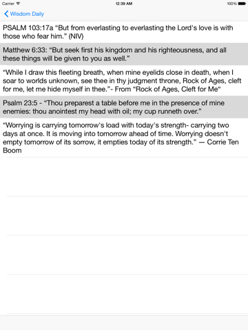 Wisdom Daily iPad screenshot 3 - Lifestyle app