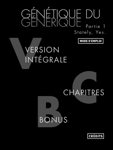 Génétique du générique Partie I  | | Stately, Yes. iPad screenshot