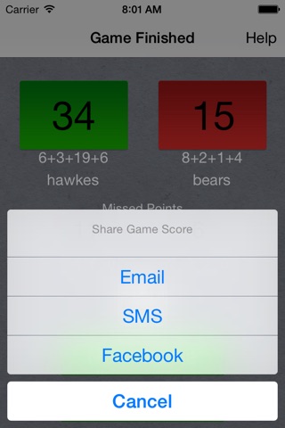 Gridiron Score Keeper Lite screenshot 3