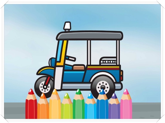 Car Coloring Painting And Drawing Game for Baby or Kid Doodle Picture iPad screenshot