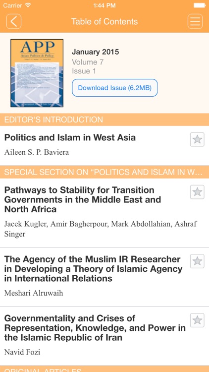 Asian Politics & Policy