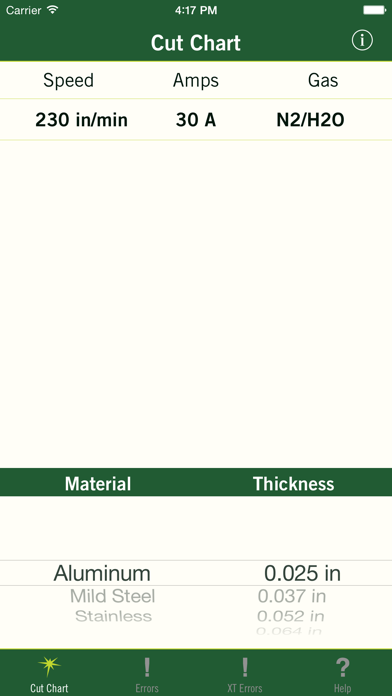 Screenshot 2 of Thermal Dynamics Cut Chart App