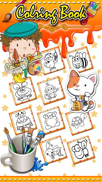 art book & coloring page for kids iPhone screenshot