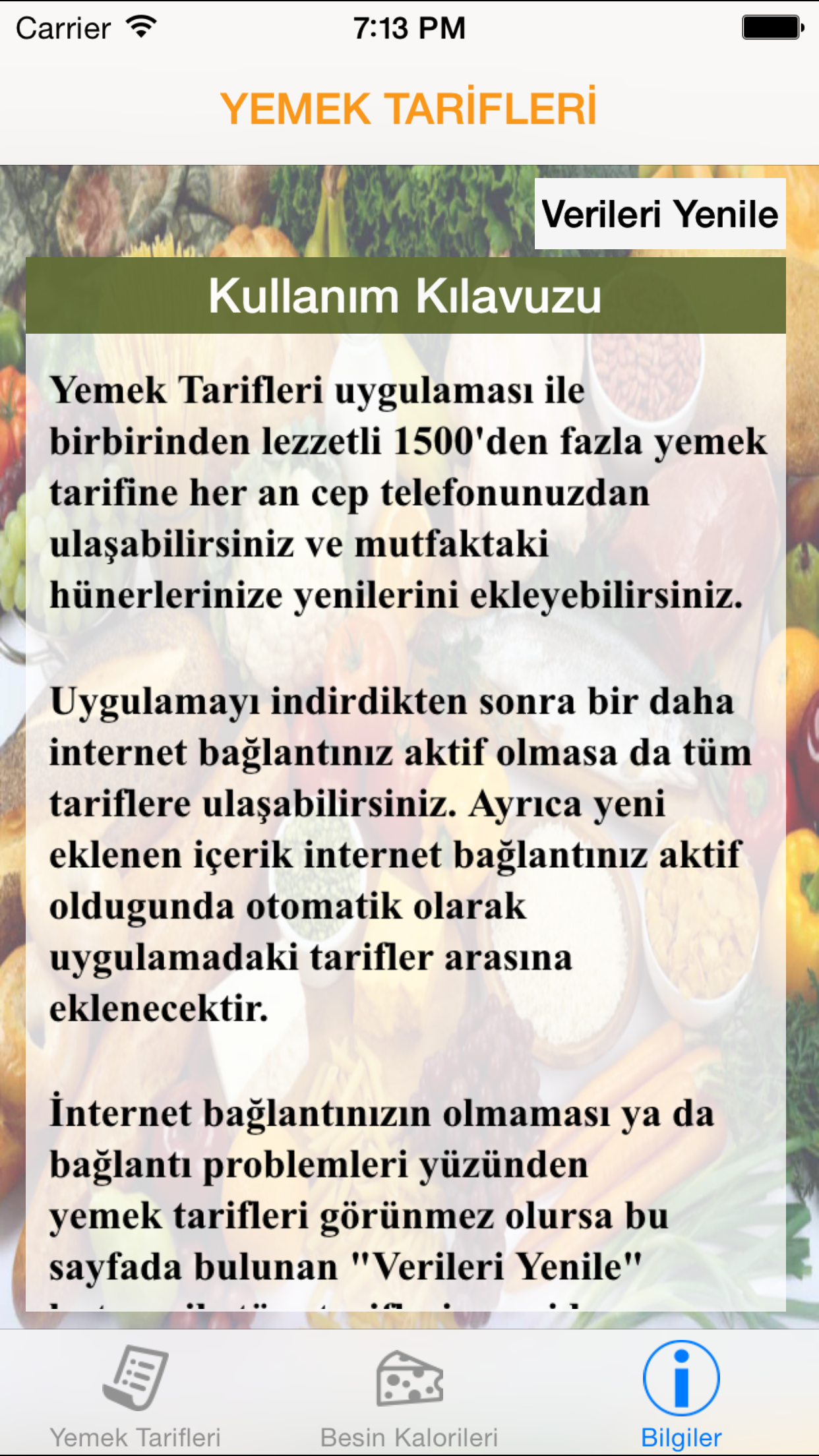 Yemek Tarifleri Pro - 1500 Yemek Tarifi ve Kalori, Vücut Kitle Endeksi