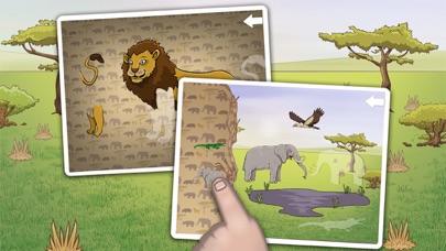 Screenshot #1 pour Les animaux sauvages dans la forêt, la jungle et la savane - puzzles gratuits pour les enfants