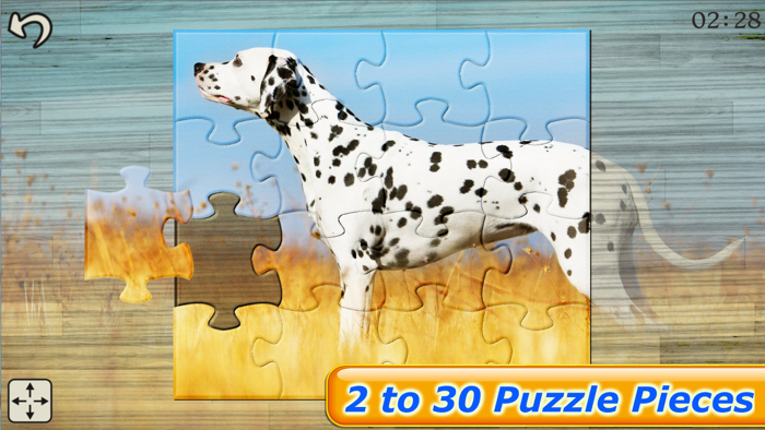 Dog Puzzles - Jigsaw Puzzle Game for Kids with Real Pictures of Cute Puppies and Dogs