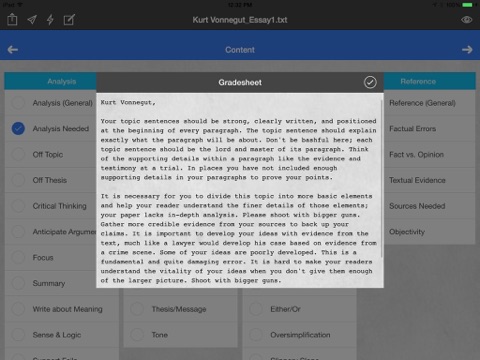 Essay Grader Screenshot 1