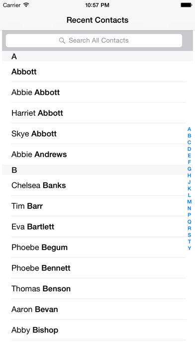 Fast Contacts - Contacts for SalesForce iPhone screenshot