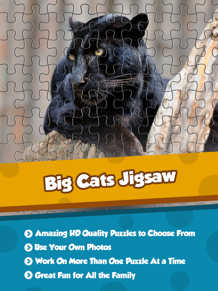 Big Cats Puzzle Pro - Forge The Jigsaw From Unscrambled Pieces
