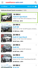 Ouest France Auto | Annonces voiture occasion & cote gratuite screenshot