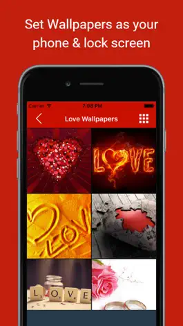 Game screenshot Love & Romantic Wallpapers : Backgrounds and pictures of valentine heart, flowers and polka dots as home & lock screen images apk