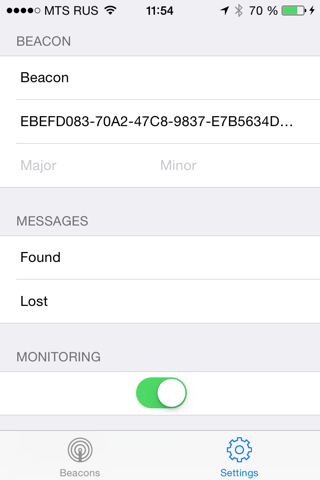 iBeaconMonitor screenshot 2
