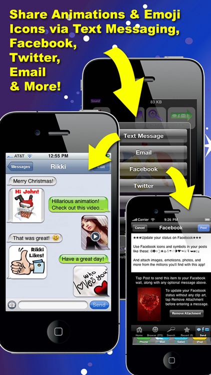 3D Animations + Emoji for MMS Text Messaging with 500,000+ Animated Emoticons for iPhone and iPad
