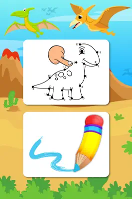 Game screenshot Dinosaurs Connect the Dots and Coloring Book Free apk