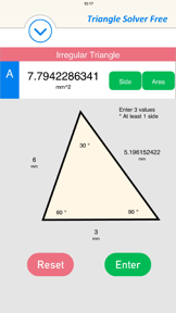 Triangle Solver Free - Geometry Calculator screenshot