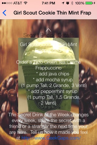 Secret Drink of the Week - Starbucks edition screenshot 2