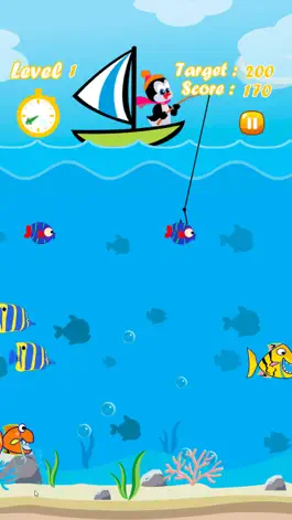 Game screenshot пингвинов рыбалка - ловить рыбу броский в лодке hack