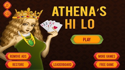How to cancel & delete Athena’s Hi Lo - Free Casino Card Game from iphone & ipad 1
