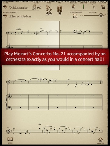 Play Mozart: Concerto pour piano n° 21 (partition interactive pour piano) screenshot 2