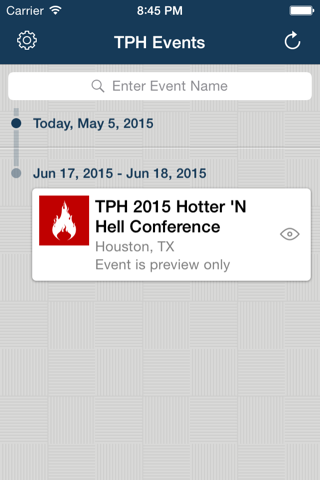 TPH Event Connection screenshot 2